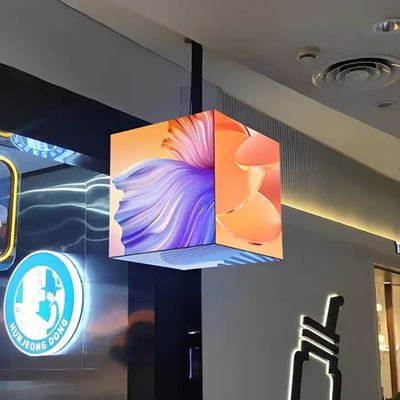 نمایشگر مکعب جادویی LED 5 طرفه با کابینت آهن سفارشی